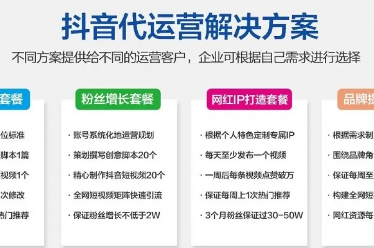 抖音代运营推广服务，助你的品牌在短视频领域快速走红。