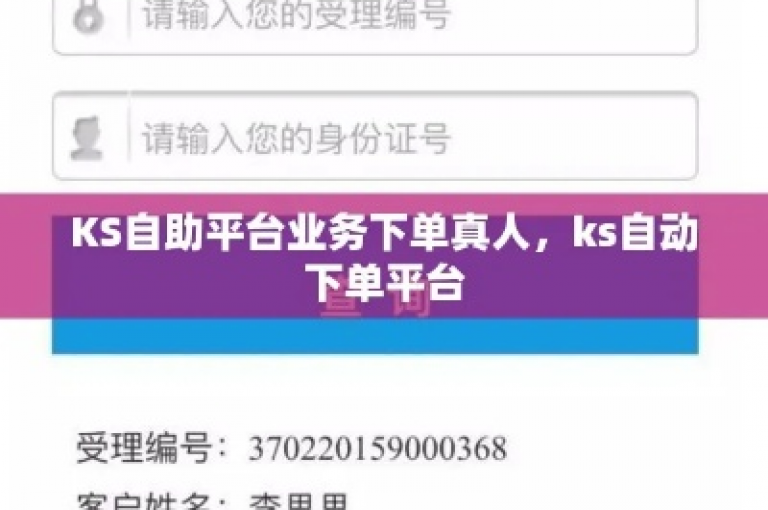 全天候KS自助服务平台，经济又可靠。